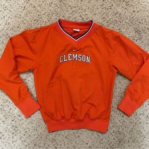 Vintage Clemson Tigers Nike Swoosh Pullover V-Neck Embroidered Logo Women’s